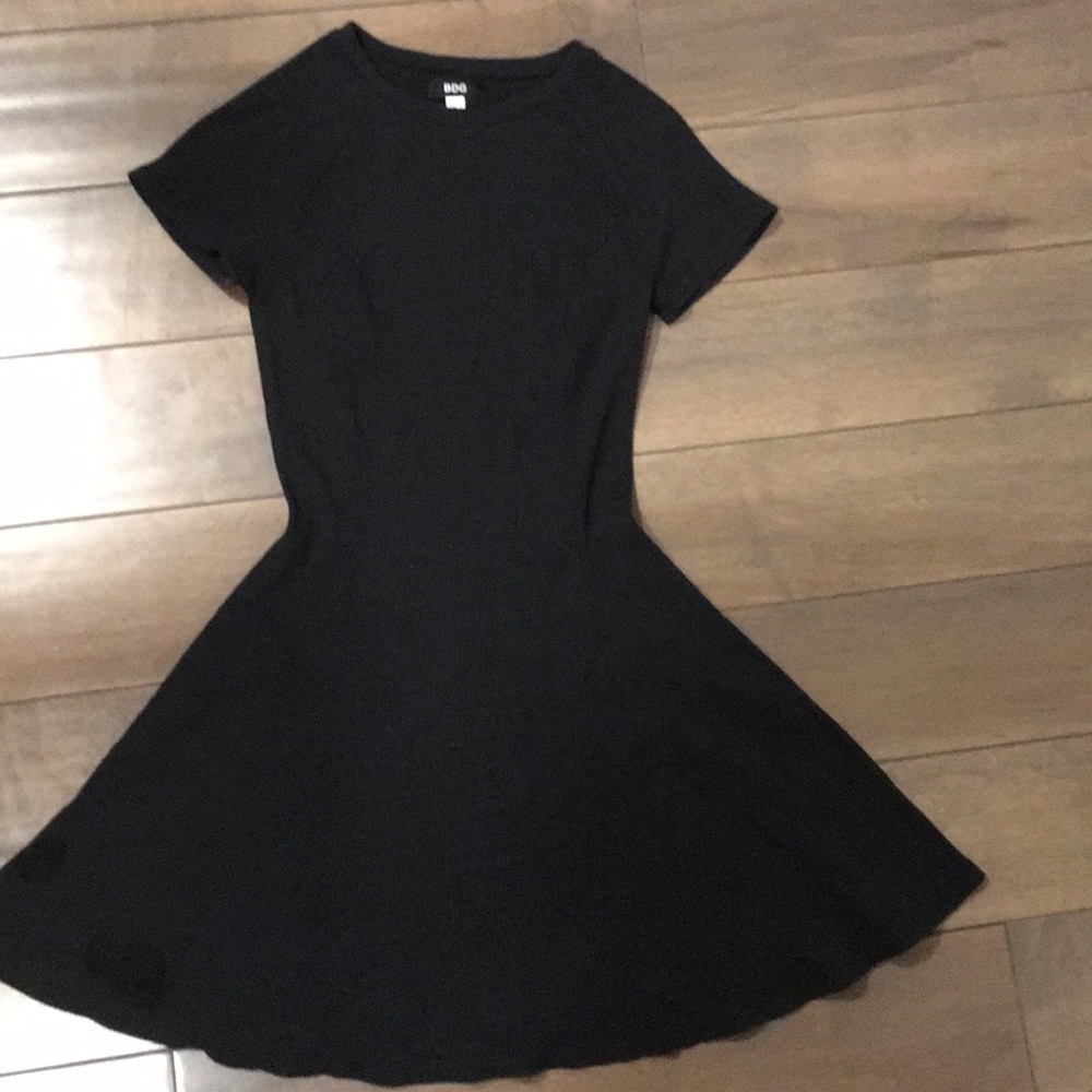 Black fitted mini dress